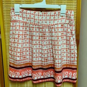 Loft pink/white skirt